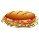 Belegde broodjes Salami brie en tomaat